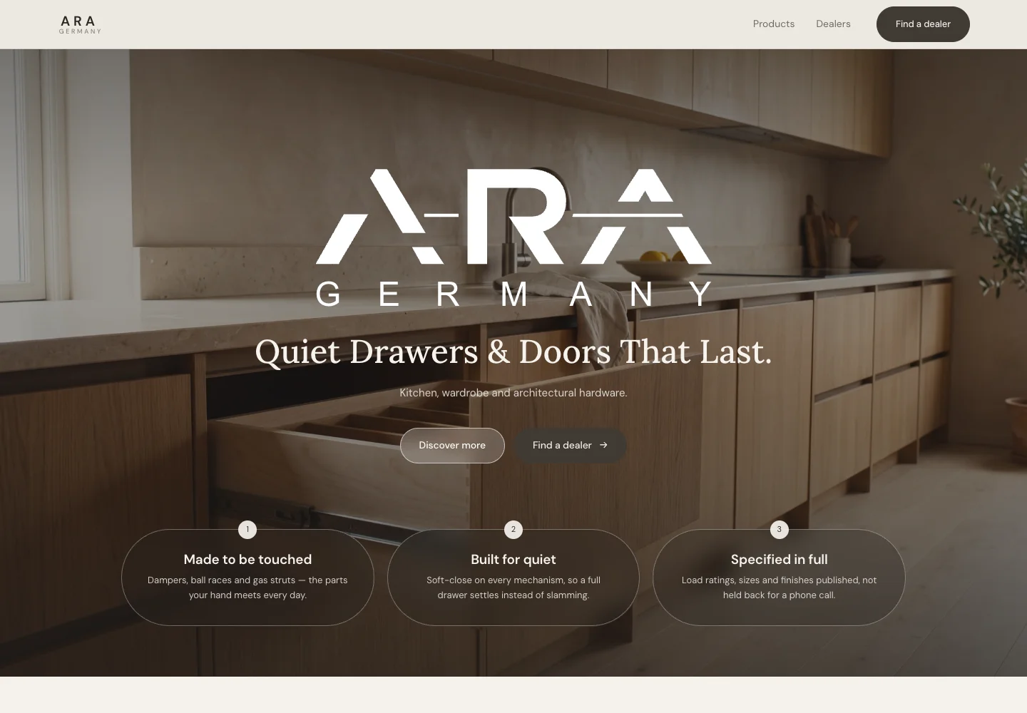 ARA Germany website, captured September 2026