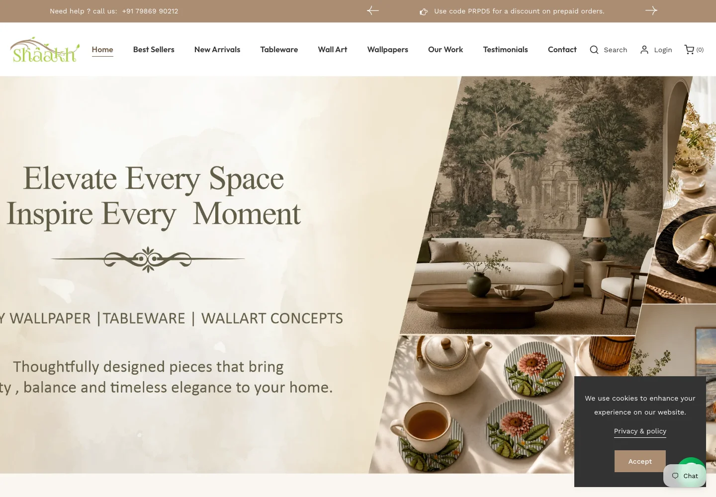 Shaakh website, captured September 2026